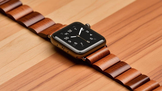 non-toxic apple watch strap made from wood