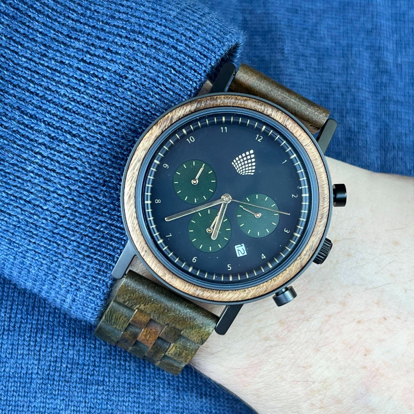 The Cedar - wood chronograph watch for men