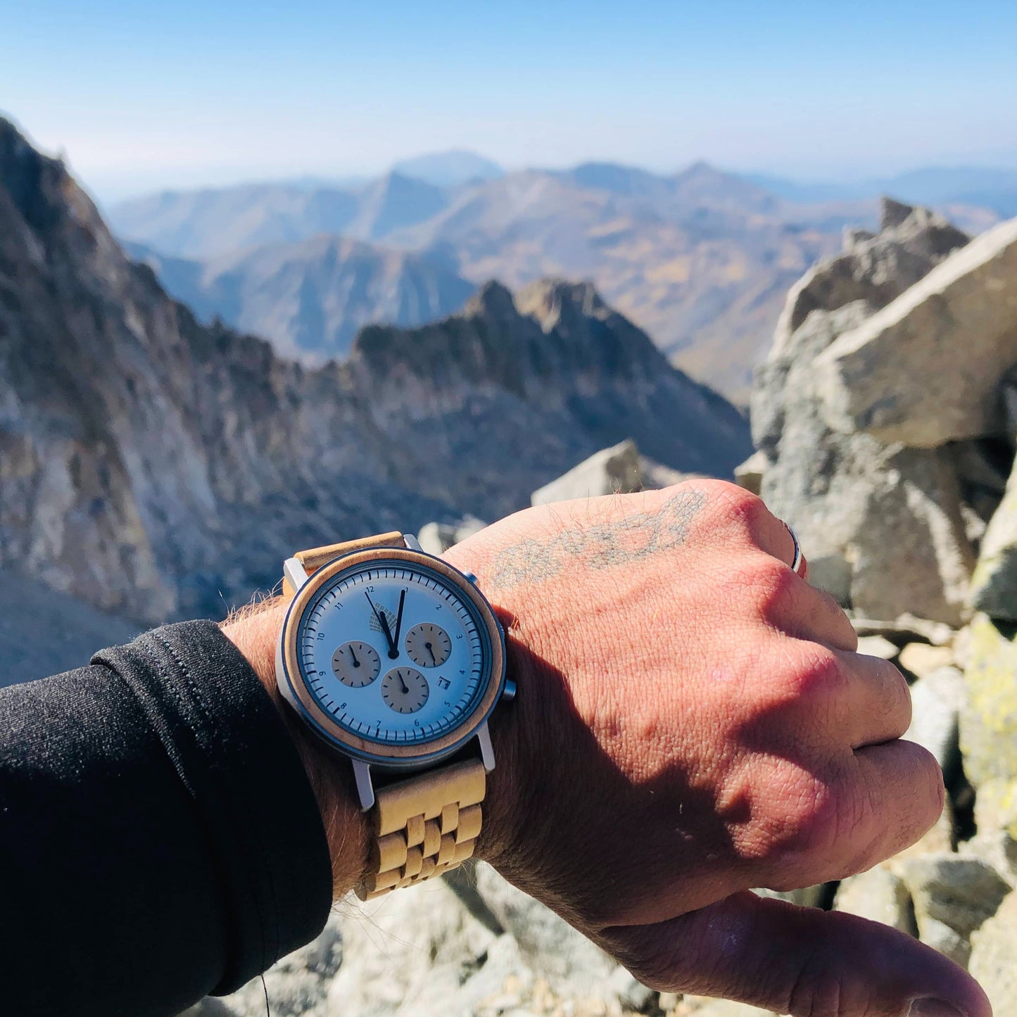 Wood Chronograph Watch for Men - The White Cedar