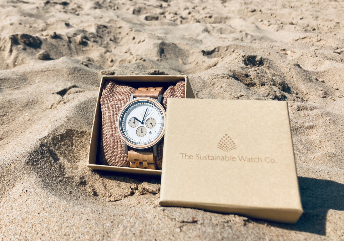 The White Cedar Wood Chronograph Watch for men