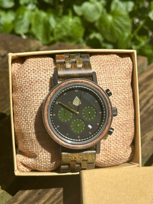 The Cedar sustainable wood watch in the summer