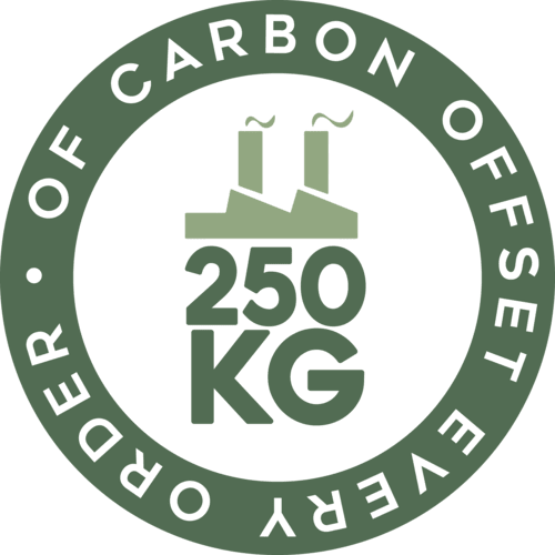 250kg of carbon offset for every order