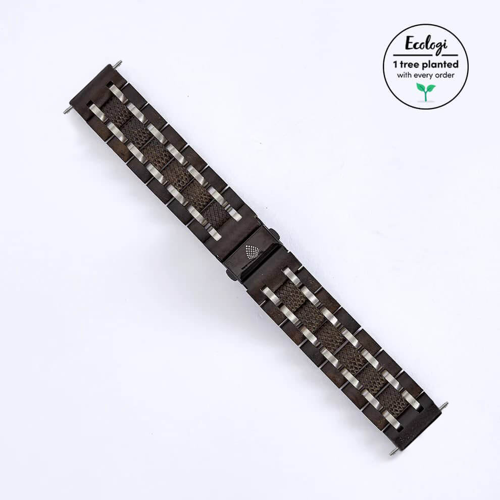 The Ebony Watch Strap 22mm Lug - The Sustainable Watch Company
