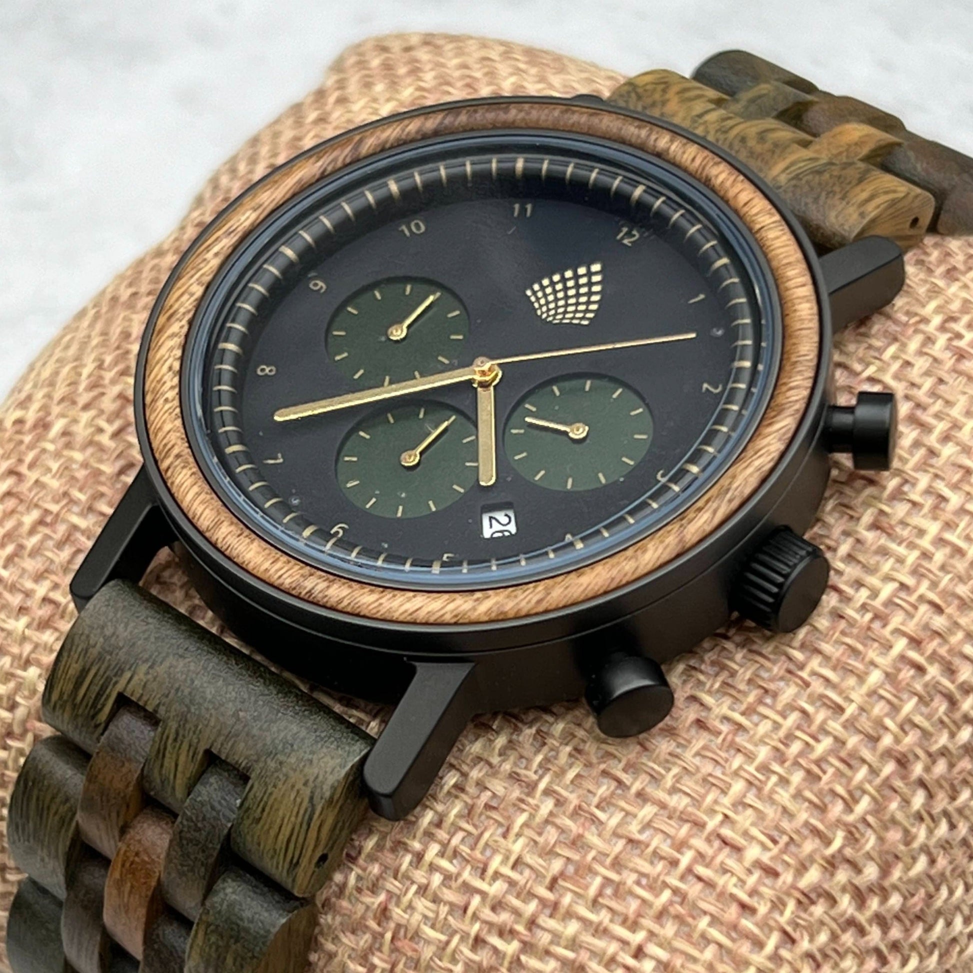 The Cedar - chronograph wood watch for men