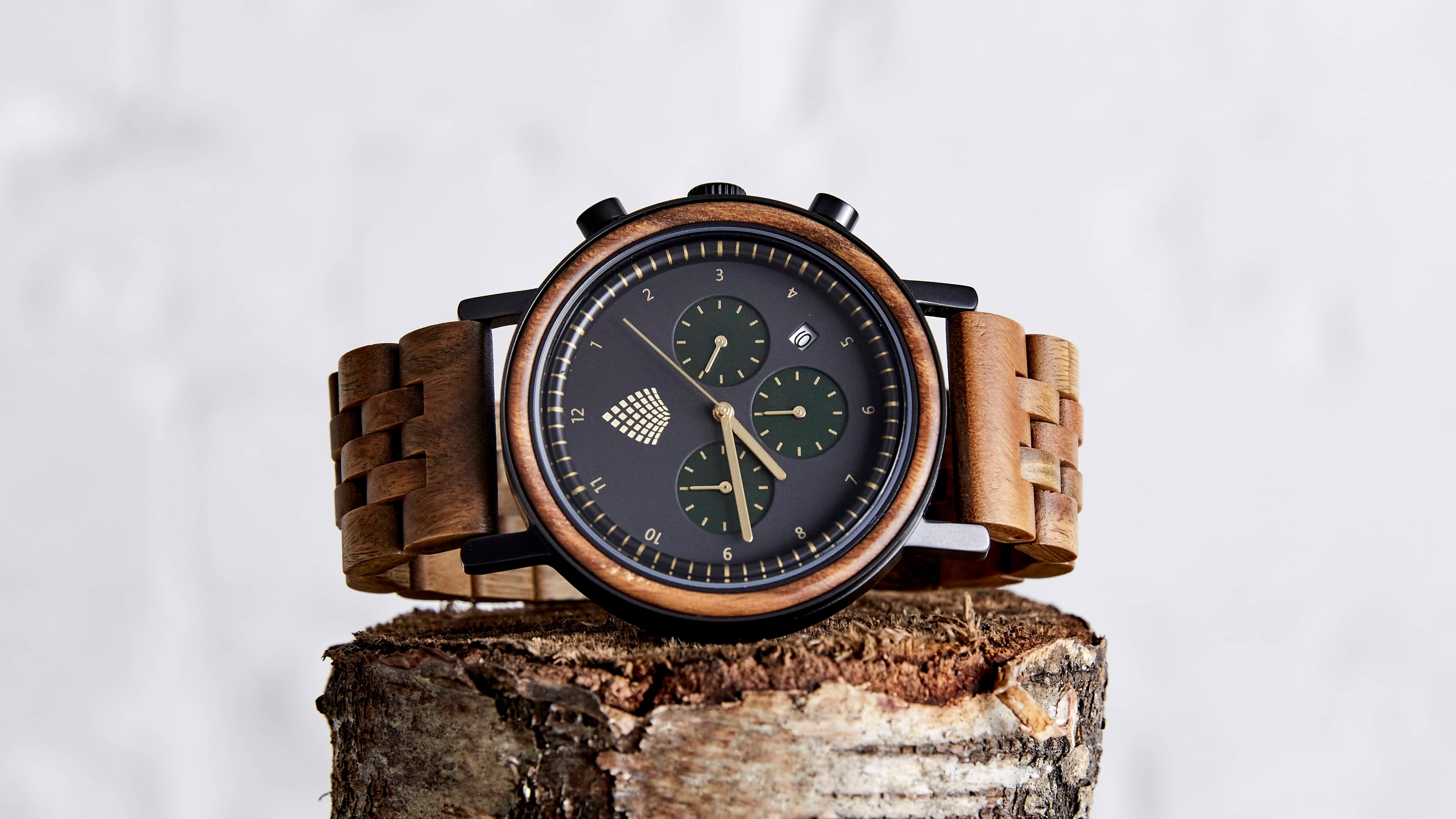 The Cedar sustainable watch - handmade from recycled wood by The Sustainable Watch Company - Chronograph watch